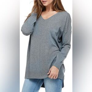 Dreamers Soft Minimalist Oversized FRONT SEAM V-NECK SWEATER Lightweight M/L‎